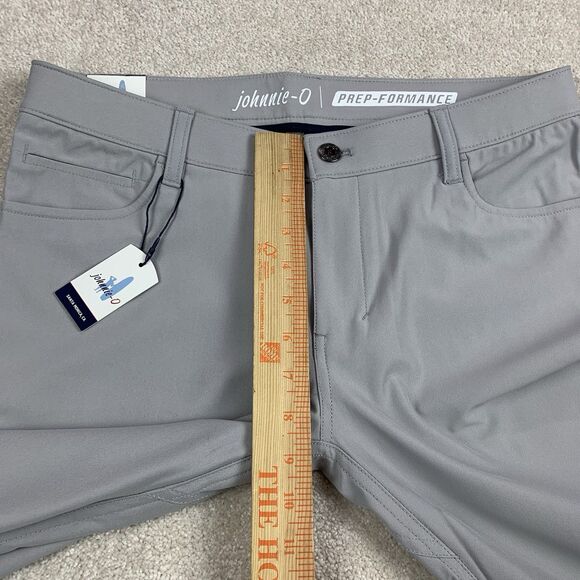 Johnnie O Pants Womens 16 Gray Prep Formance Chino Flat Front Preppy Golf - Picture 13 of 15